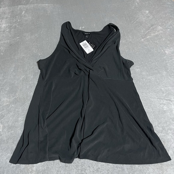 Torrid Top Womens 1X Blouse Top Sleeveless Black Solid Modal V‎ Neck Soft - Picture 1 of 6